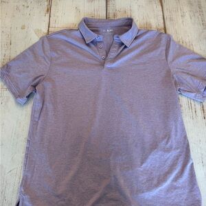 0.1 Algo Men's Lavender Polo Shirt Men’s XL with Three-Button Placket